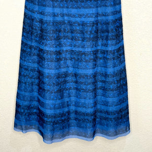 BCBG MAXAZRIA Blue Valentine Mesh Tiered Cocktail Dress Size 8 NEW $298