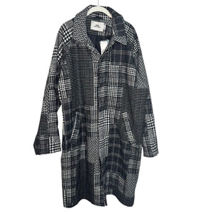 Urban Outfitters NEW Mens Black Plaid Coat Size Large $169