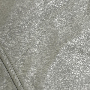 Alexis Jacket Womens Medium Sage Faux Leather Cropped Snap Front Puff Sleeves