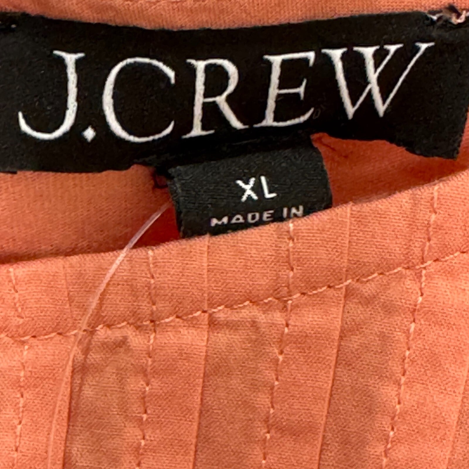 J. Crew Lace Trim Puff-Sleeve T-shirt Size XL Dusty Peach NEW 100% Cotton