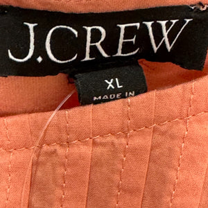 J. Crew Lace Trim Puff-Sleeve T-shirt Size XL Dusty Peach NEW 100% Cotton