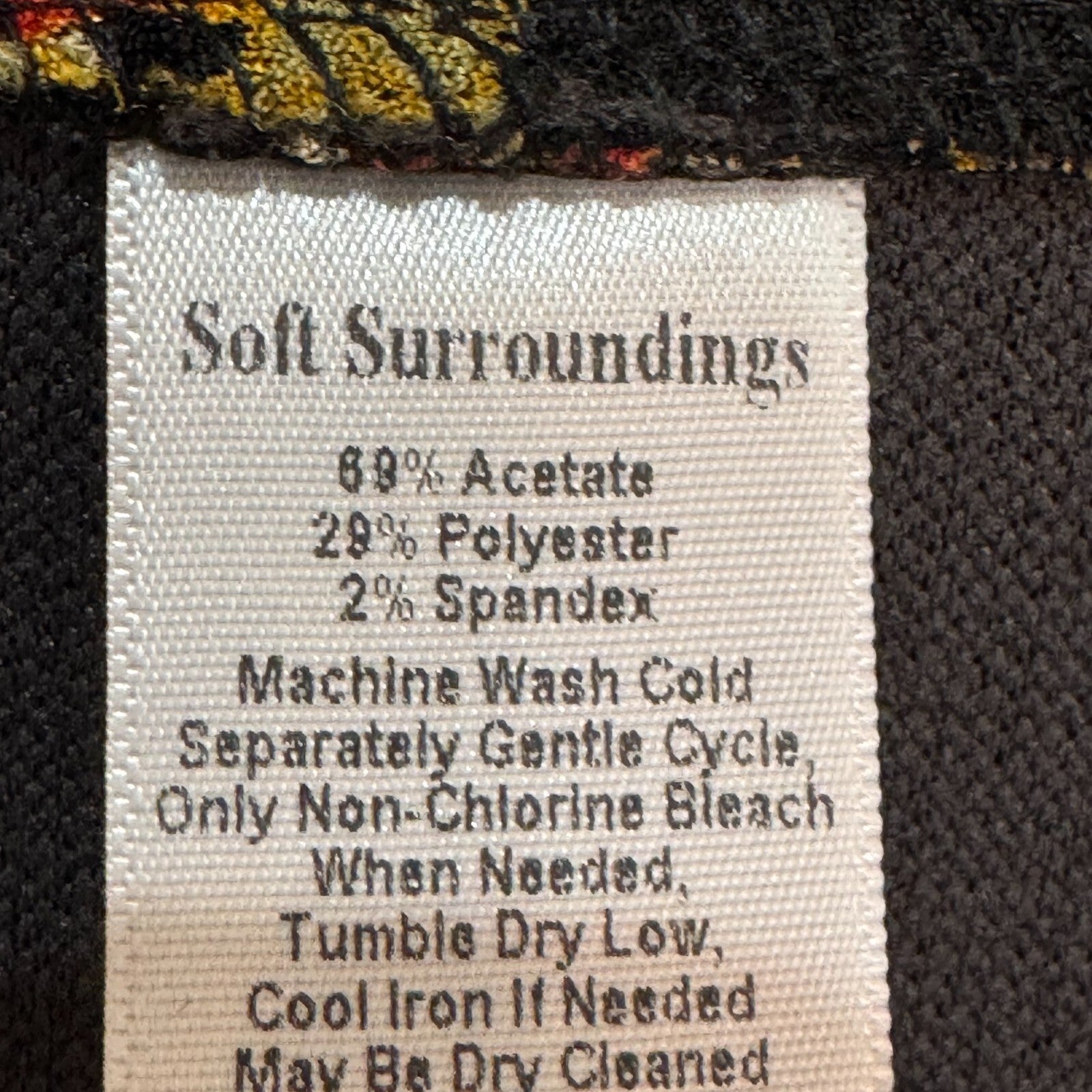Soft Surroundings Black Red Floral Cardigan Topper Size XL Artsy Japanese Button