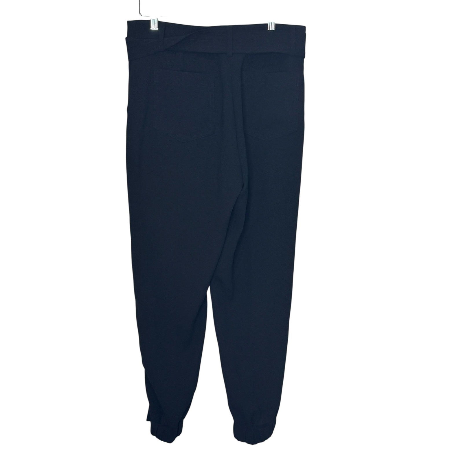 J Crew Easy Pant Womens 6 Black Belted Pleat-Front Jogger 365 Crepe