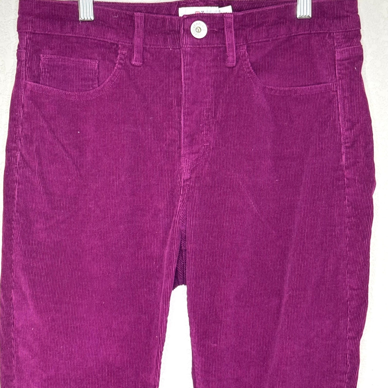 Vineyard Vines Pants Womens 28 Purple Corduroy Raw Hem Ankle Stretch 2P001366
