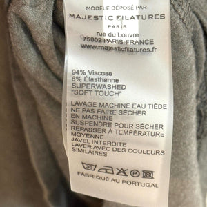 New Majestic Filatures Deluxe Soft Gray Long Sleeve Tee Size XS (1)