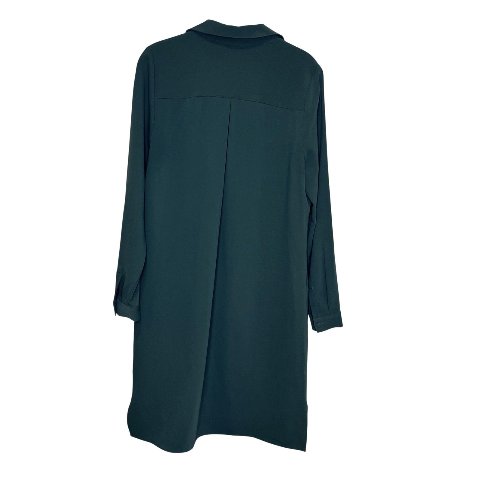Johnston & Murphy Dress Womens Small Green Long Sleeve Lace Up Tunic Pockets