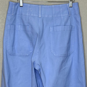 Anthropologie Colette Pants Size 29 Sky Blue Wide Leg Cropped Ankle