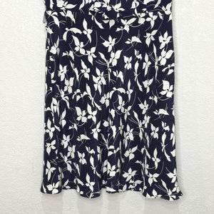 Lauren Ralph Lauren Dress Womens 6 Floral Silk Short Sleeve Ruffle Midi
