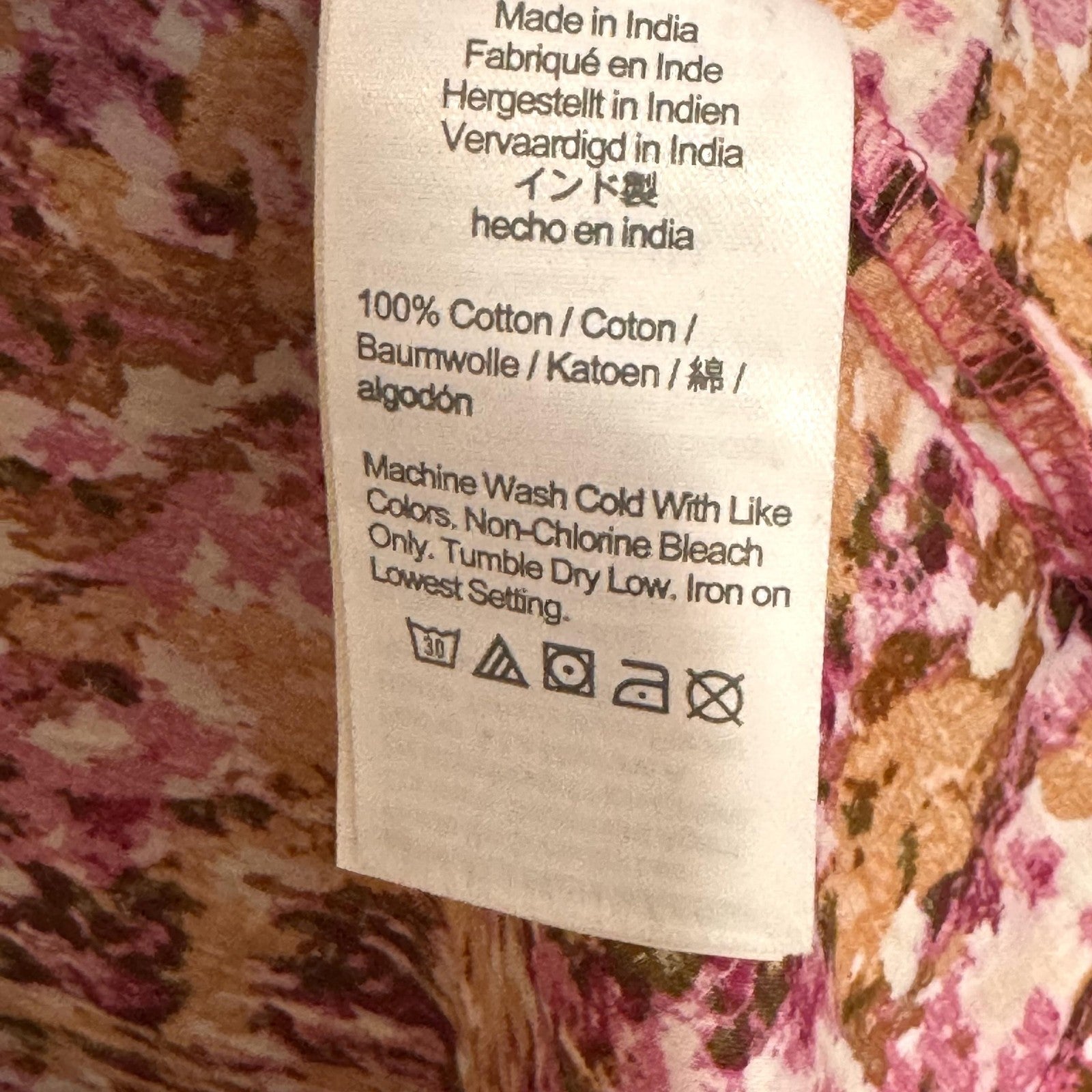 J Crew Dress Womens Small Pink Brown Floral Smocked Midi Long Sleeve $128