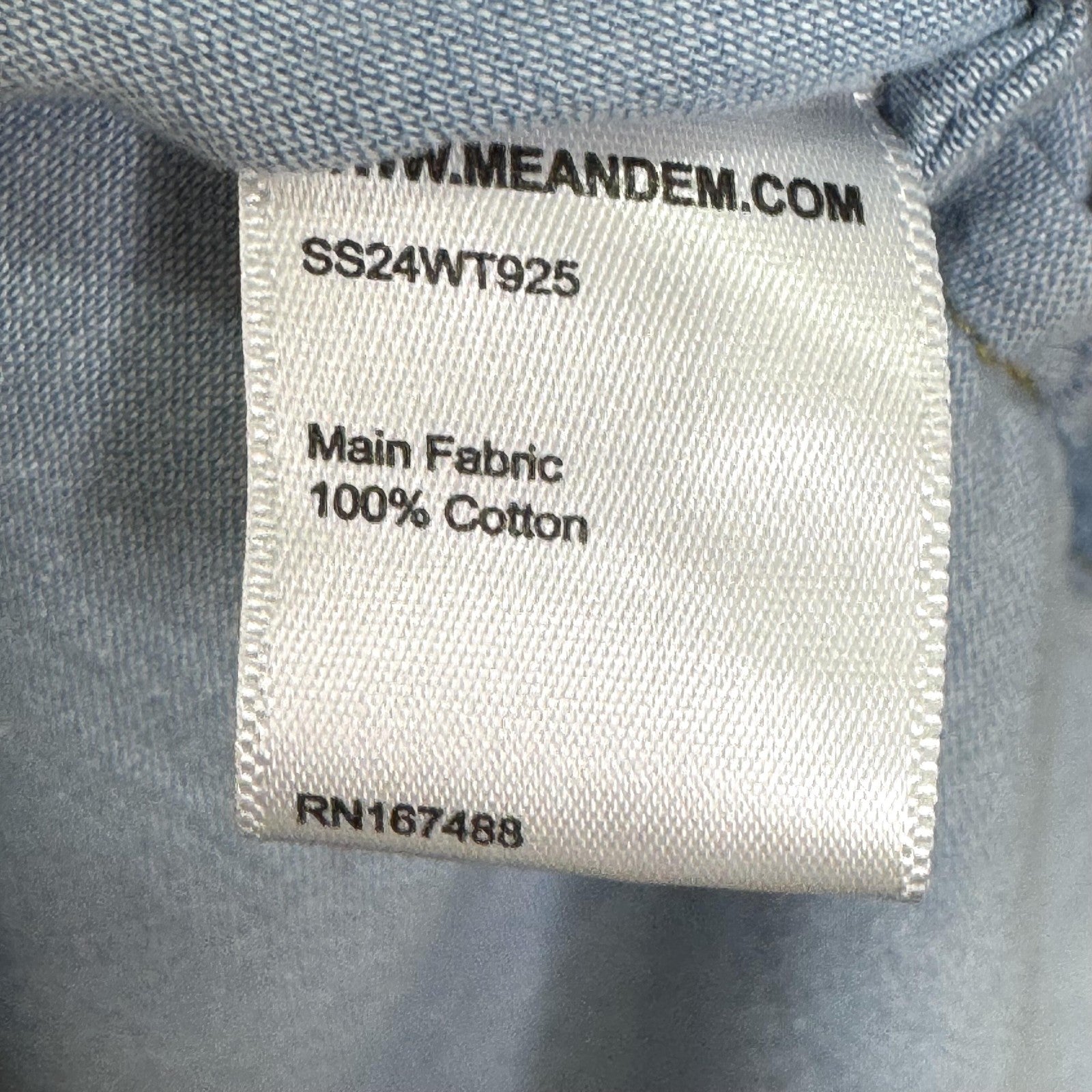 ME+EM Shirt Womens UK 10 US 6 Blue Ruffle Button Cotton Top Blouse SS24WT925