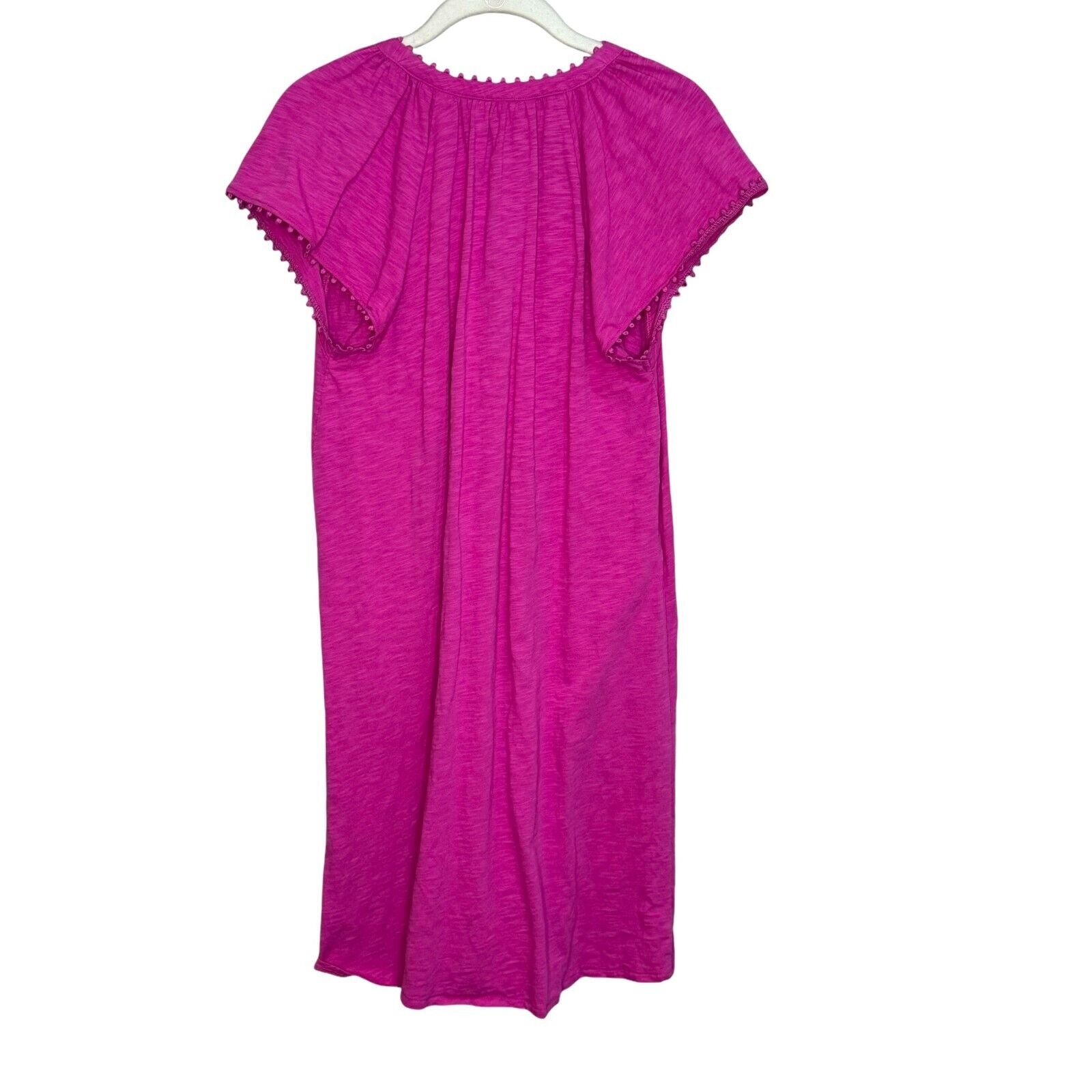 Boden Pink Millie Cotton Pom Dress Size 8