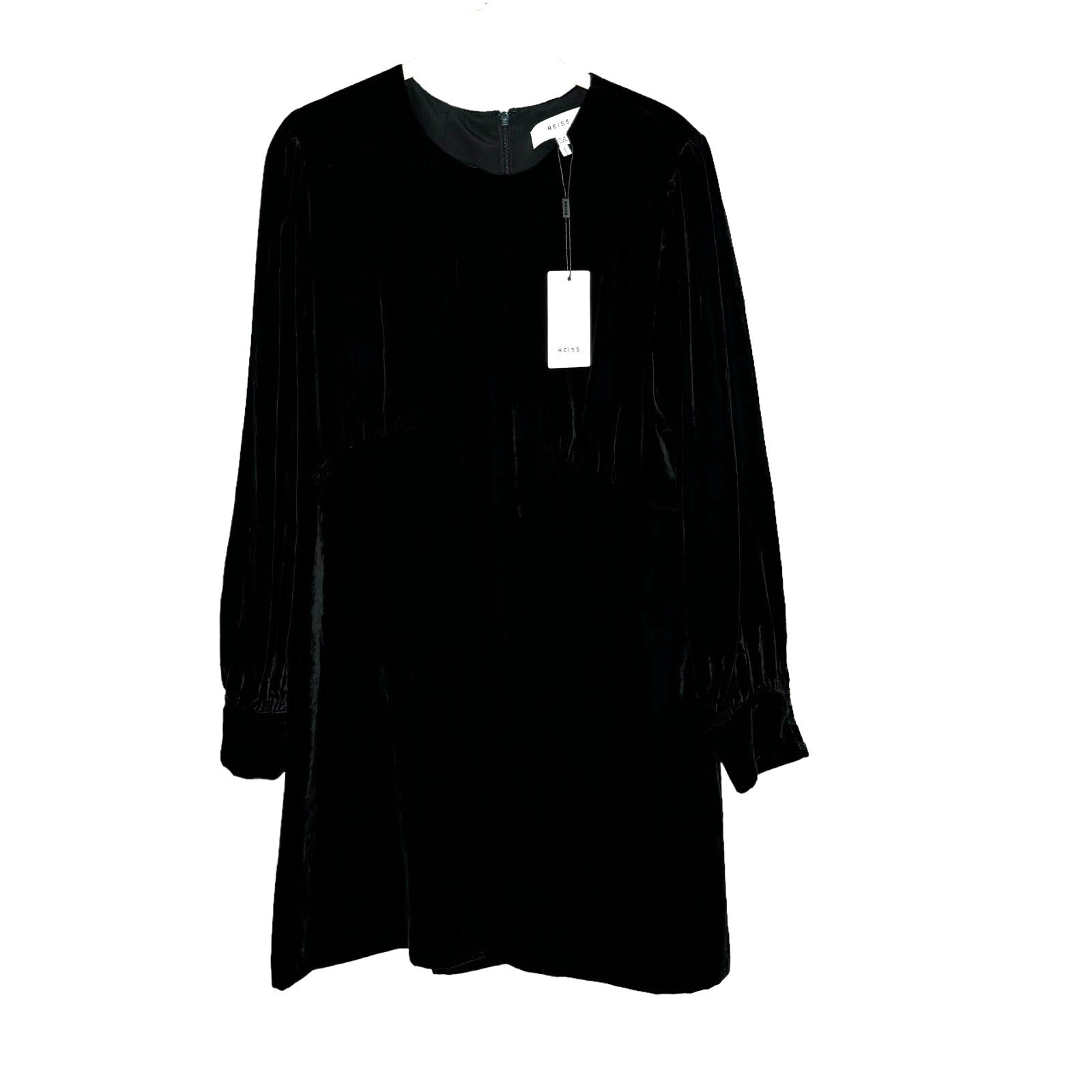REISS NEW Bianca Black Velvet Mini Dress US Size 10 $345