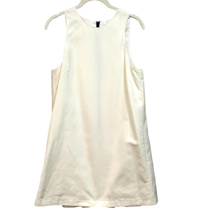 rag & bone Nora Ivory White Black Pleat Back Mini Shift Dress Size 4