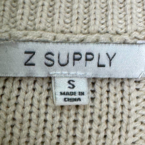 Z Supply Jillian Knit Checkered Vest Size Small Ivory