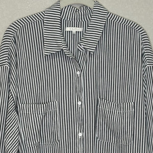 Z Supply Lalo Button Up Top Tunic Size XS / Small Striped Black White