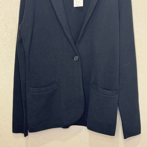 J. Crew Factory Schoolboy Sweater Blazer Size Small NEW Black Stretch Cotton