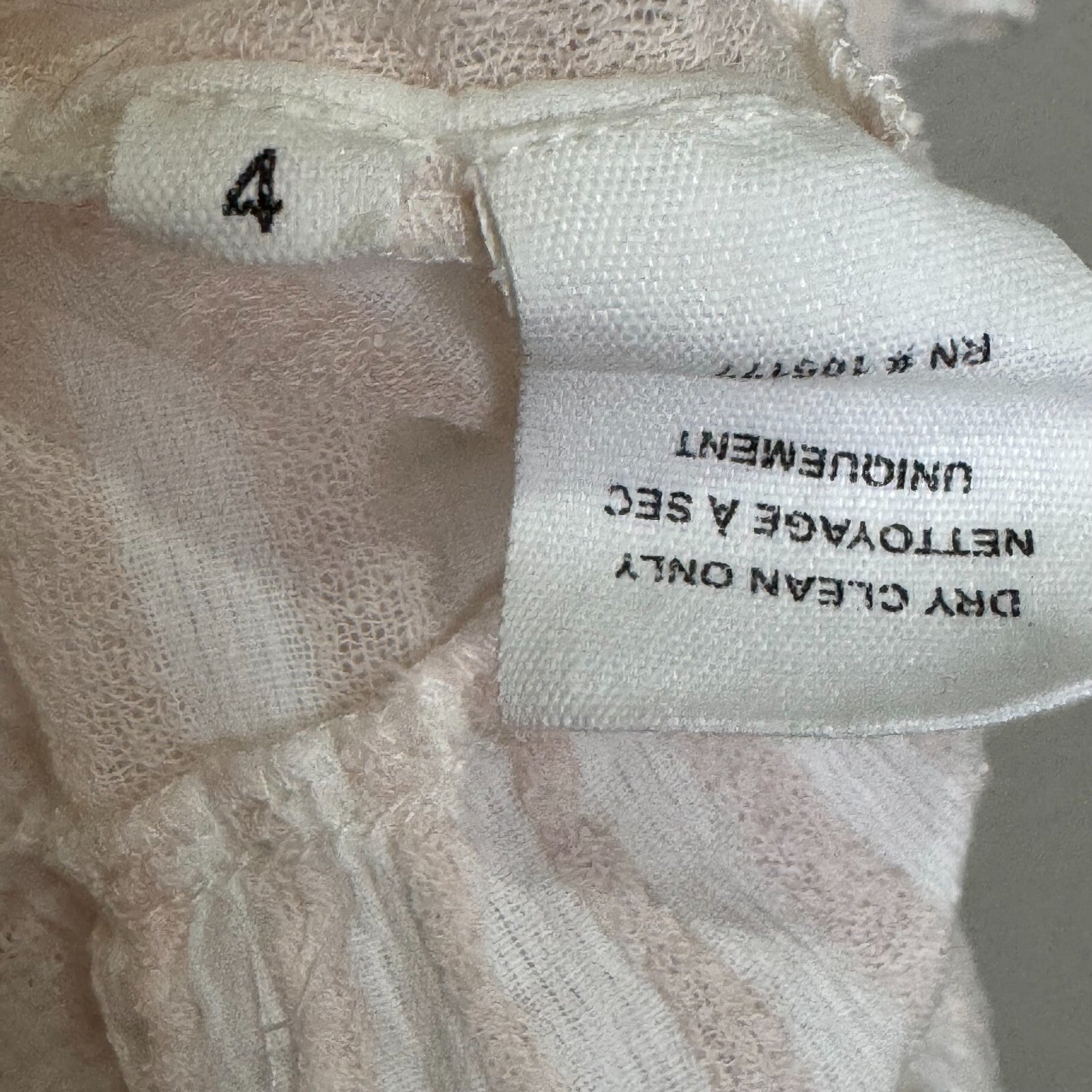 Ulla Johnson Top Size 4 Pink White Striped Smocked Off Shoulder