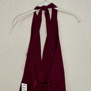 Dress The Population Vanessa Cocktail Midi Dress Burgundy Size Medium NEW $168