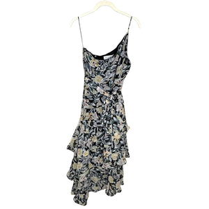 Petal + Pup Dress Womens 8 AU 12 Floral Ruffle Maxi Tiered Spaghetti Strap