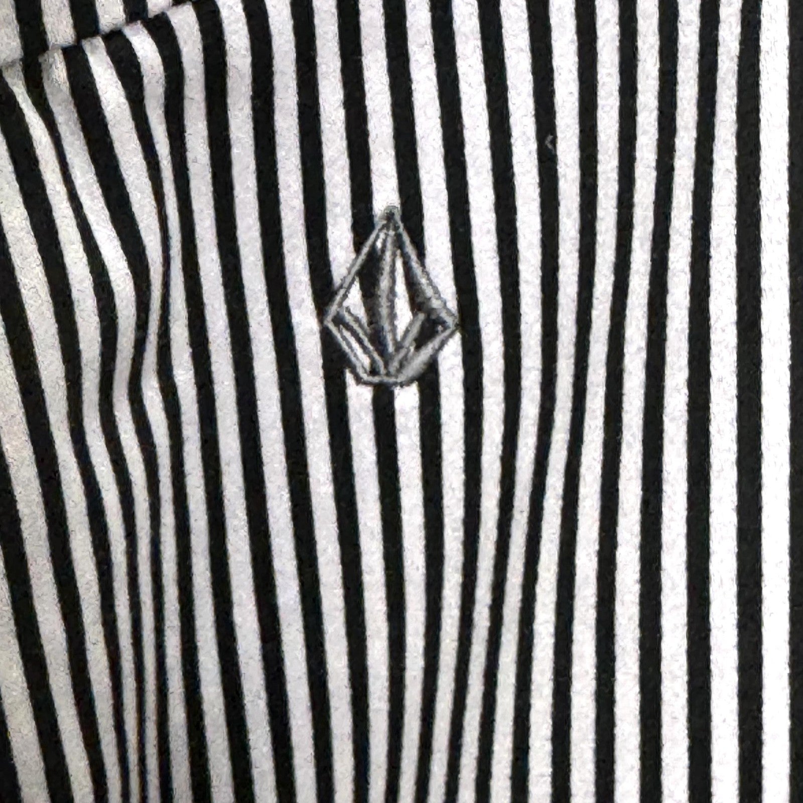 Volcom Frochickie Dress Womens Small Black White Stripe Strapless Zip Cotton