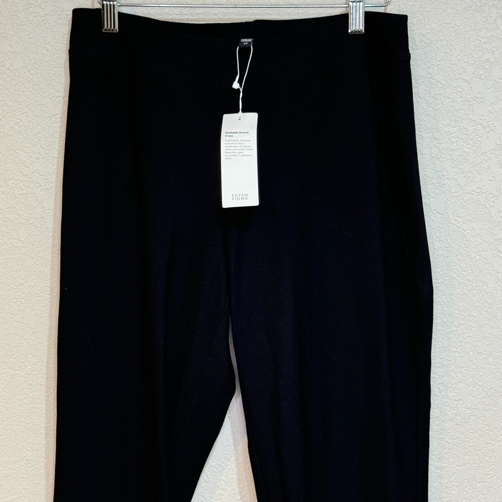 Eileen Fisher NEW System Black Slim Ankle Pants Size Small $168