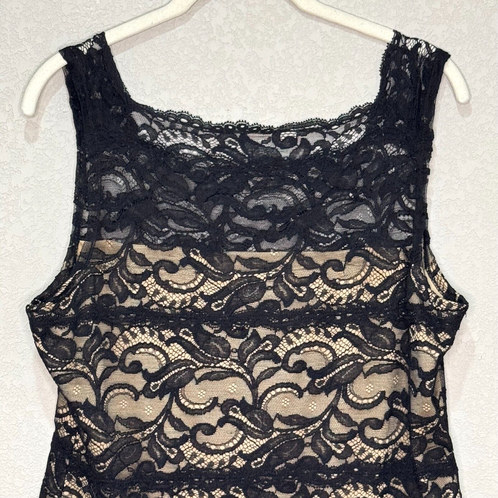 Kay Celine Black Lace Cami Tank Size XL Sexy