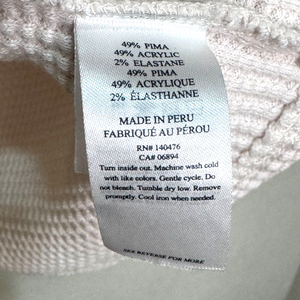 Faherty Eira Waffle Top Size Large in Oat Color