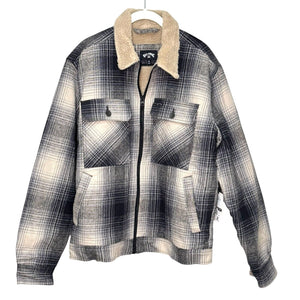 Billabong Mens Barlow Sherpa Lined Jacket Size Medium NEW Multicolor Plaid