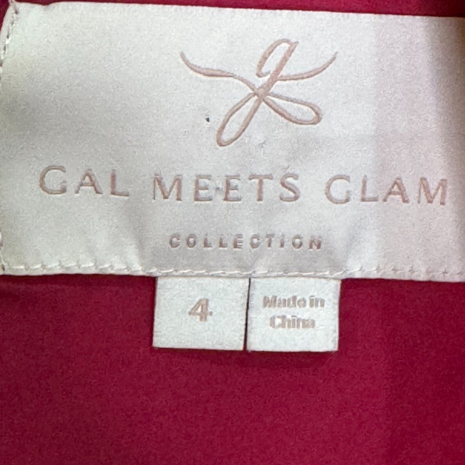 Gal Meets Glam Pink Debbie Butter Satin Fit & Flare Dress Size 4