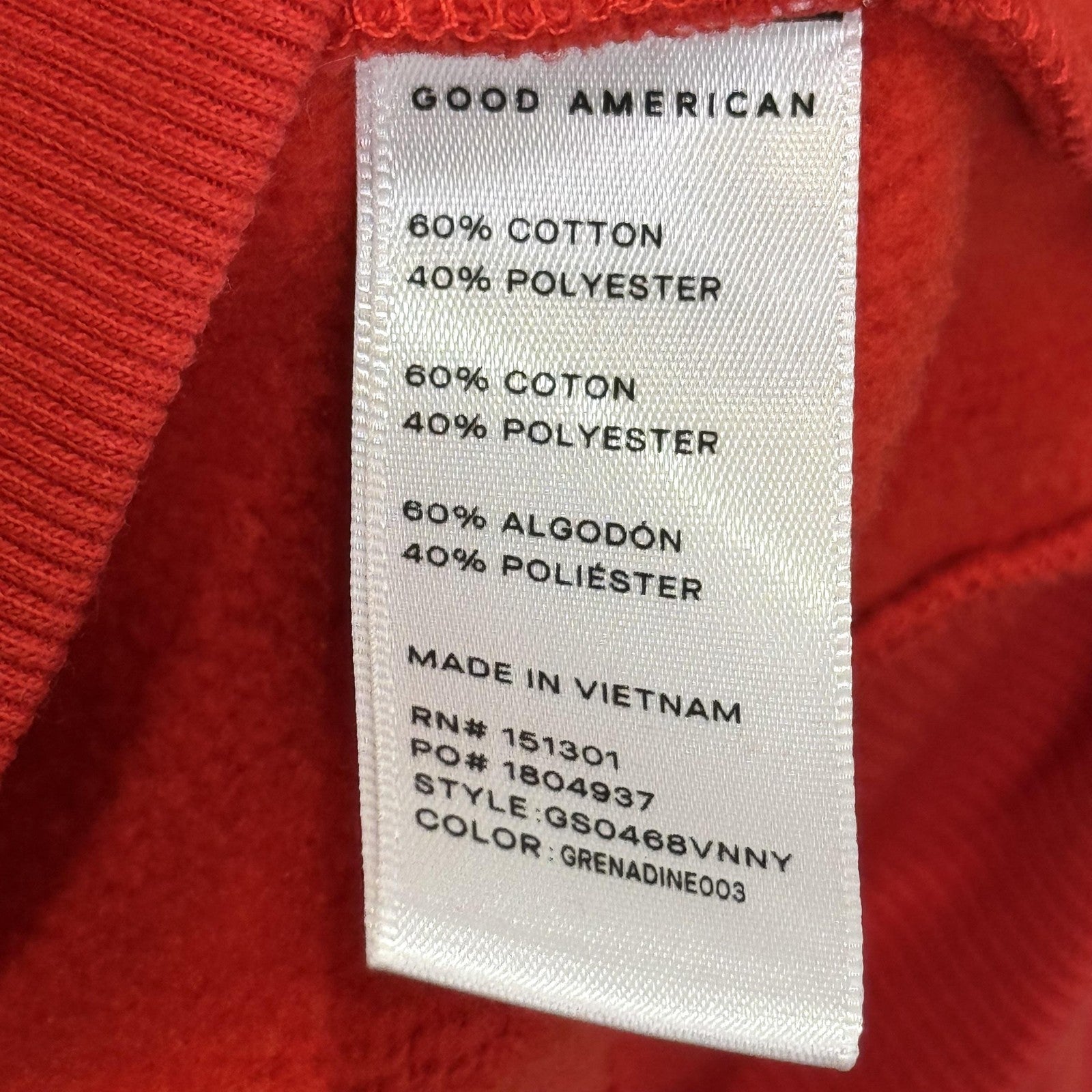 Good American Sweatshirt Womens Medium Red New York Graphic Crewneck Pullover