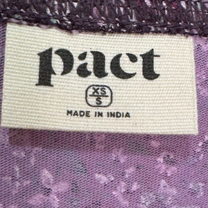 Pact Apparel Organic Cotton Sleepwear Set Robe & Pants Size XS/S