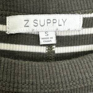 Z Supply Dress Womens Small Black White Striped Sleeveless Maxi Tank Stretch