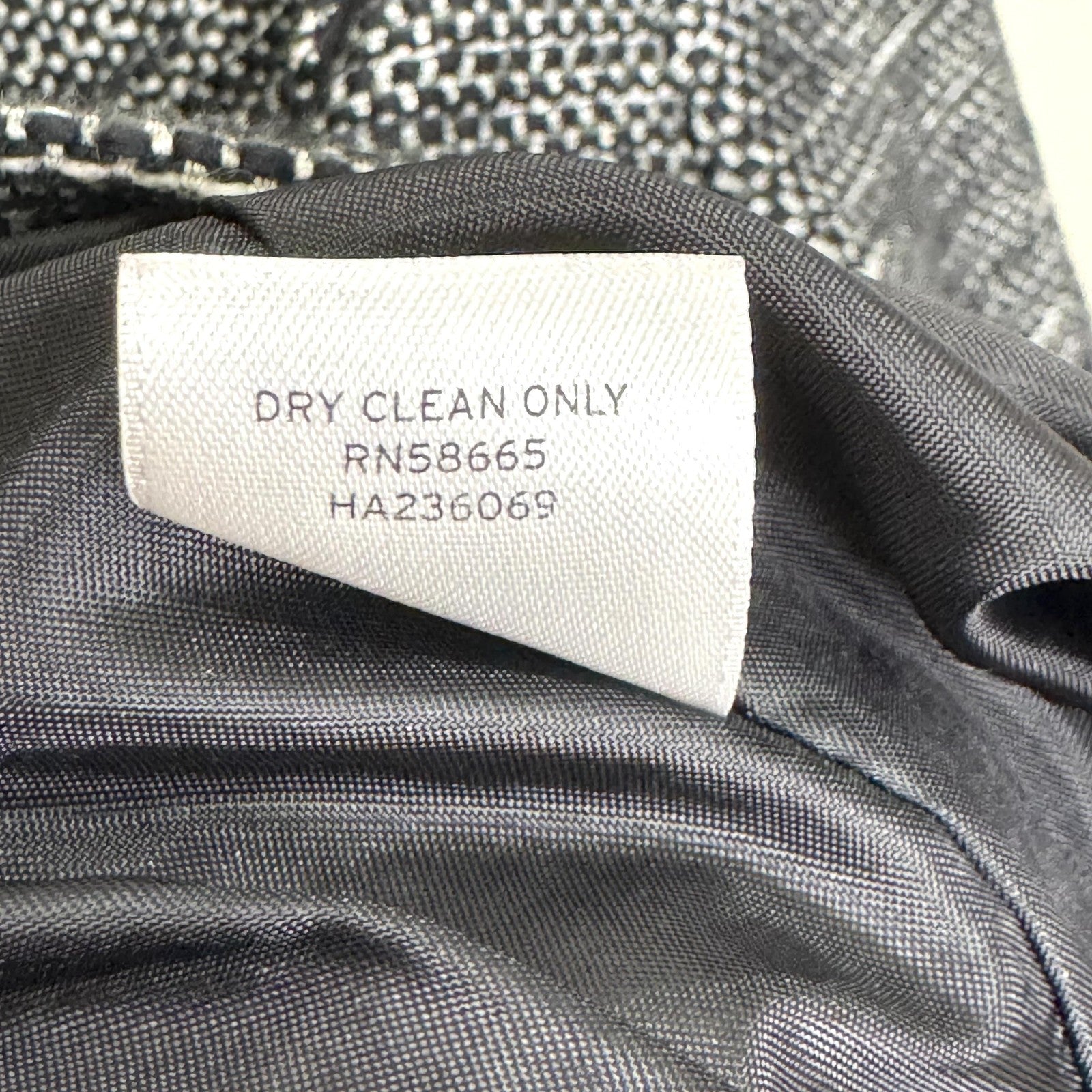 Halogen Jacket Womens 6P Petite Black White Tweed Lined Cropped 3/4 Sleeve Piped