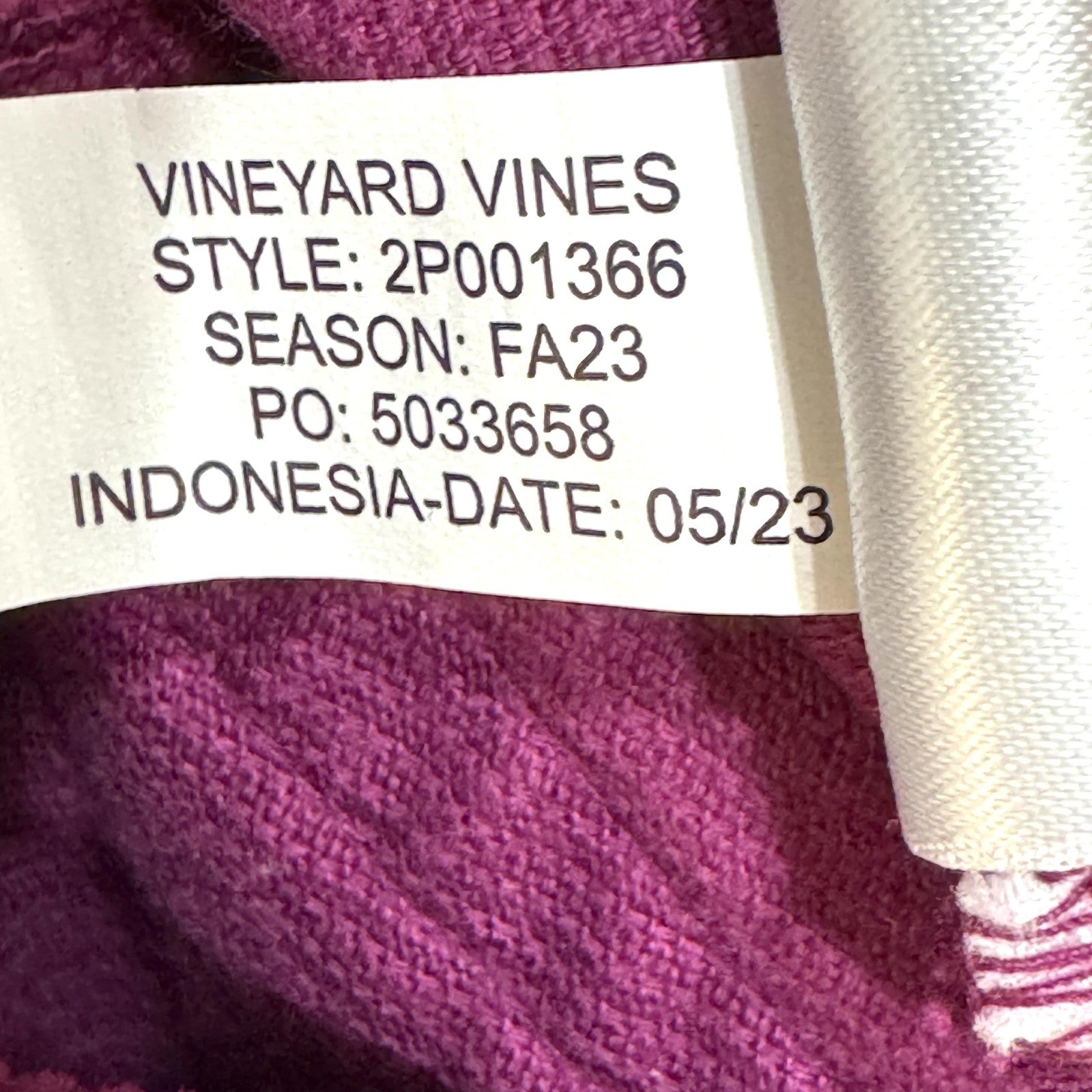 Vineyard Vines Pants Womens 28 Purple Corduroy Raw Hem Ankle Stretch 2P001366