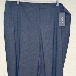 Lafayette 148 New York Wool Blend Tapered Dress Pants Size 16 Smoke Gray NEW