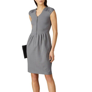 Emporio Armani Grey Cap Sleeve Jersey Dress Approx US Size 4 (40)