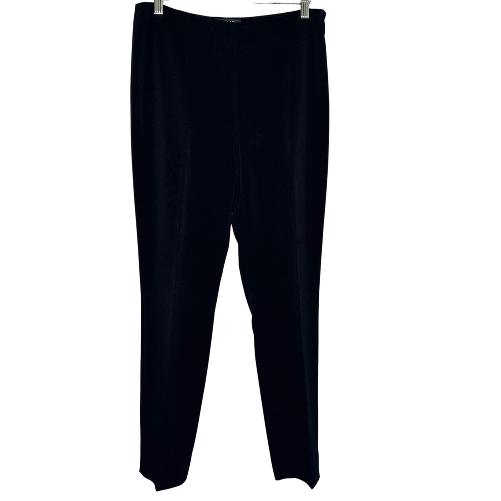 Elie Tahari Pants Womens 6 Black Ankle Slim Tapered Side Zip Triacetate Blend