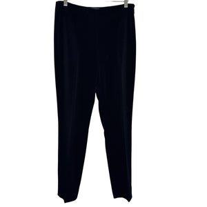 Elie Tahari Pants Womens 6 Black Ankle Slim Tapered Side Zip Triacetate Blend