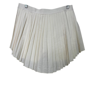 PopFlex Exquisite Skort Womens Large Ivory Pleated Tennis High Waist Pockets