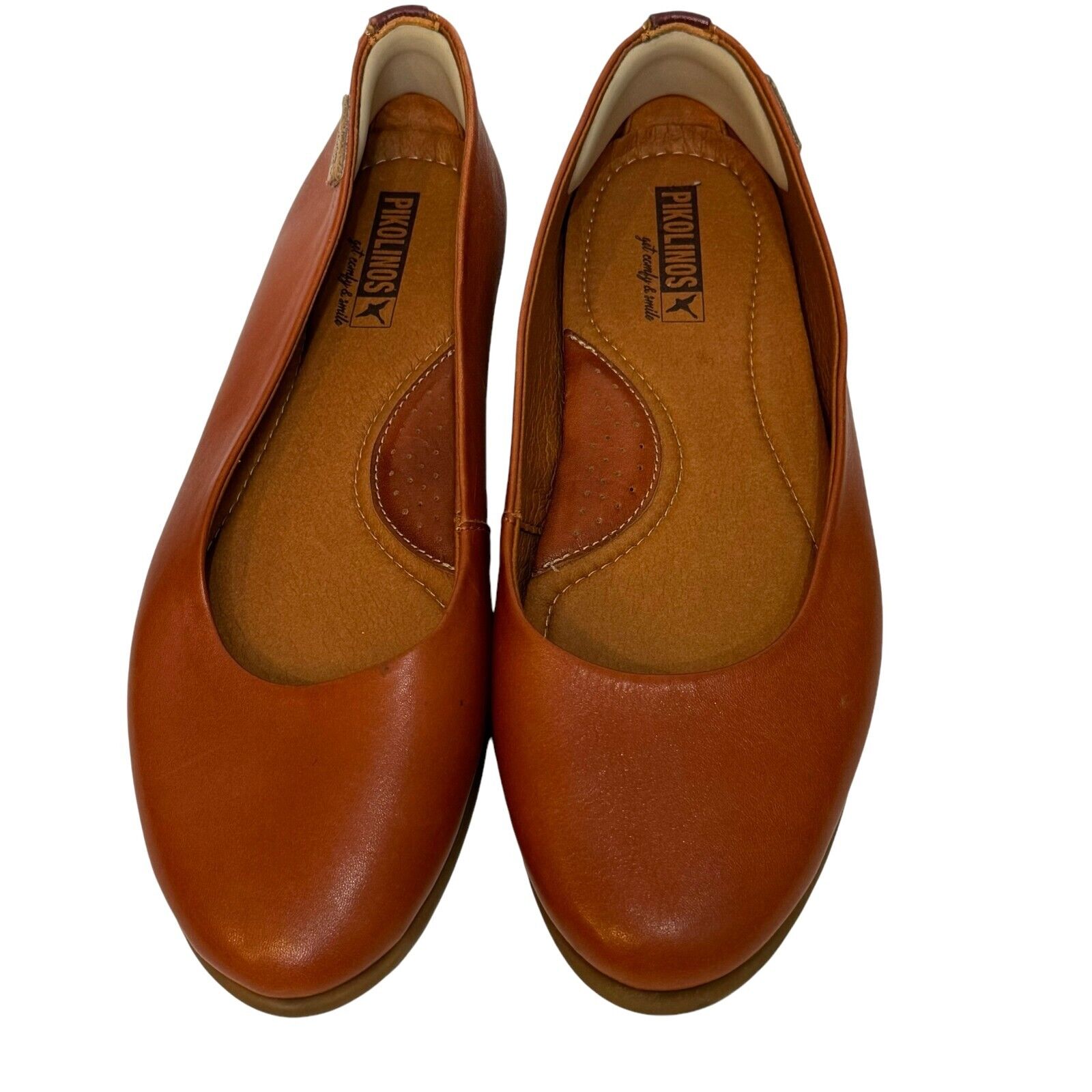 Pikolinos Cullera Leather Flats in Tandoori Size 37