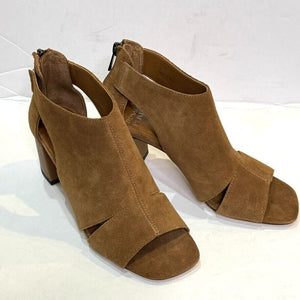 Donald Pliner Brown Suede Perra Block Heel Sandals Size 7