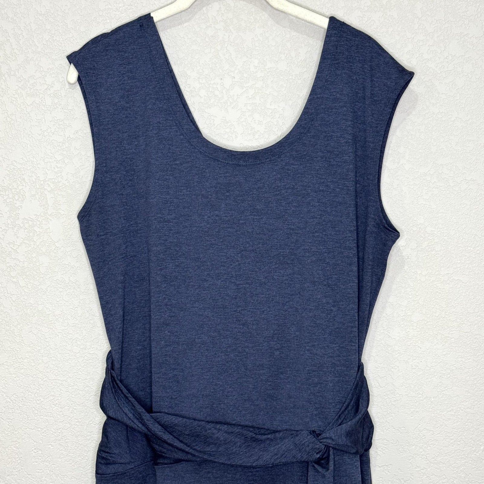 Patagonia Dress Womens Large Blue Nena Wrap Tank Sleeveless Summer Travel Lined