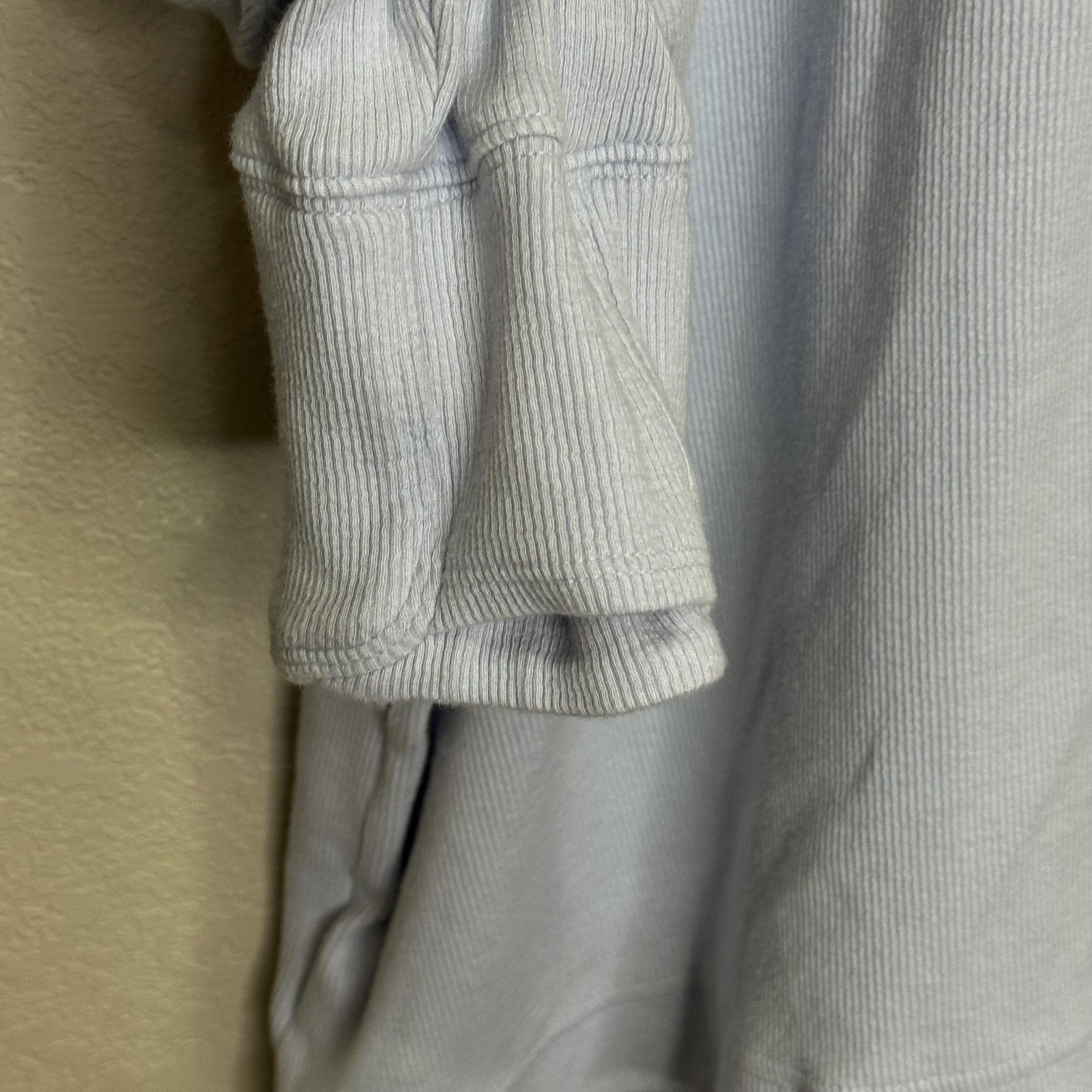 Athleta Cardigan Sweater Womens 1X Light Blue Open Front Draped Rib Knit Tencel