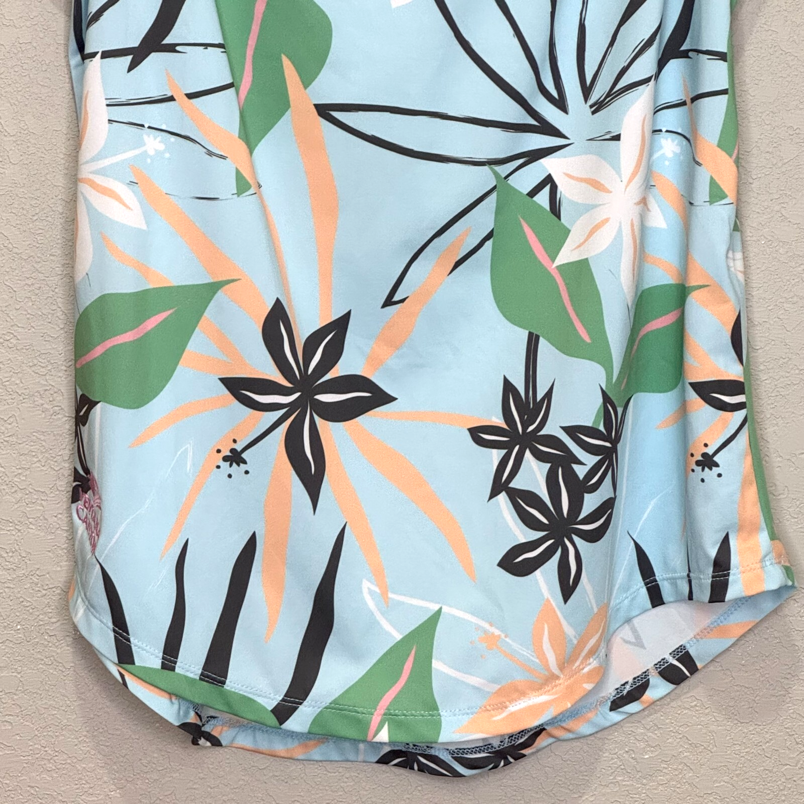 Bad Birdie Sleeveless Top Polo Size Small Golf Floral Embroidered Ventana Canyon