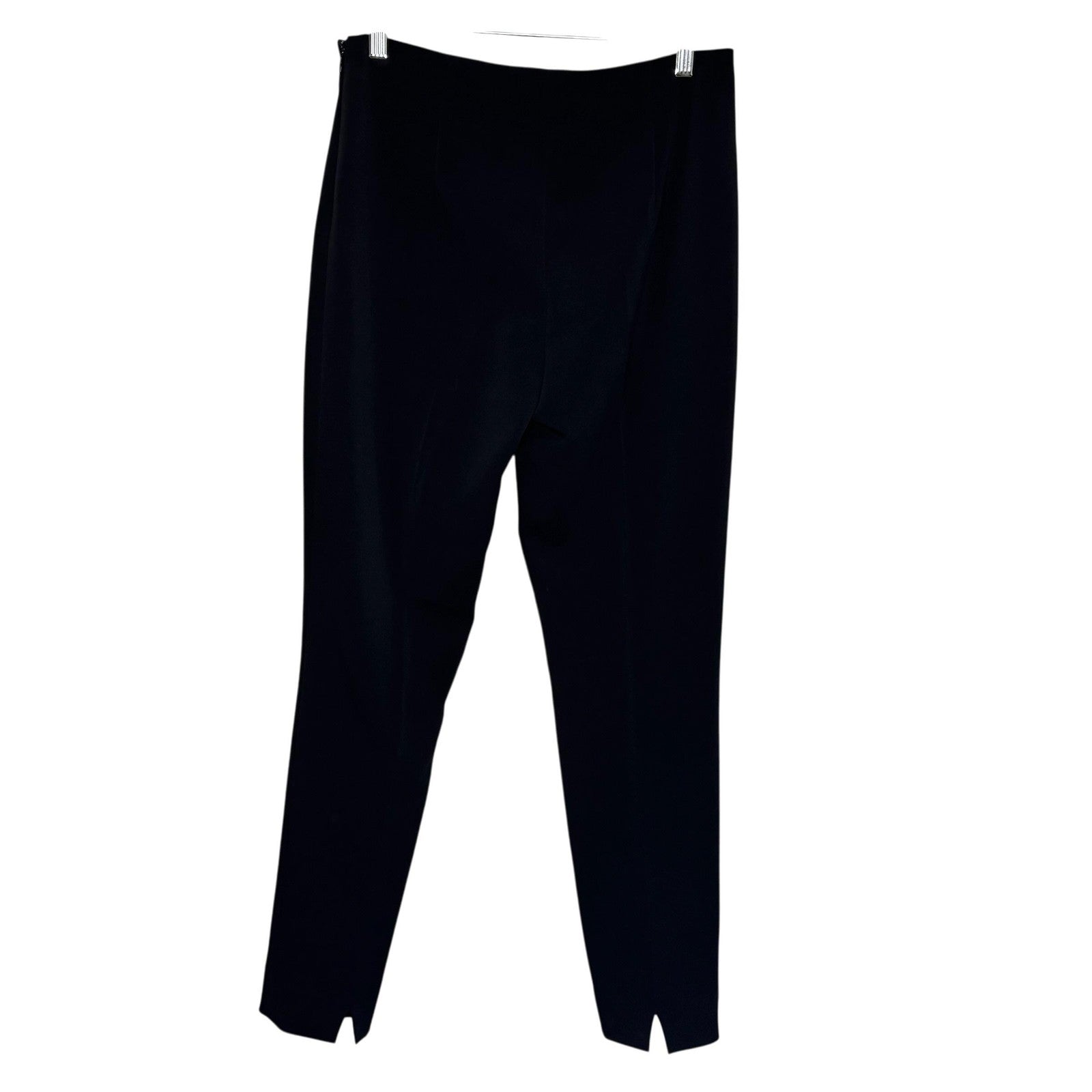 Elie Tahari Pants Womens 6 Black Ankle Slim Tapered Side Zip Triacetate Blend