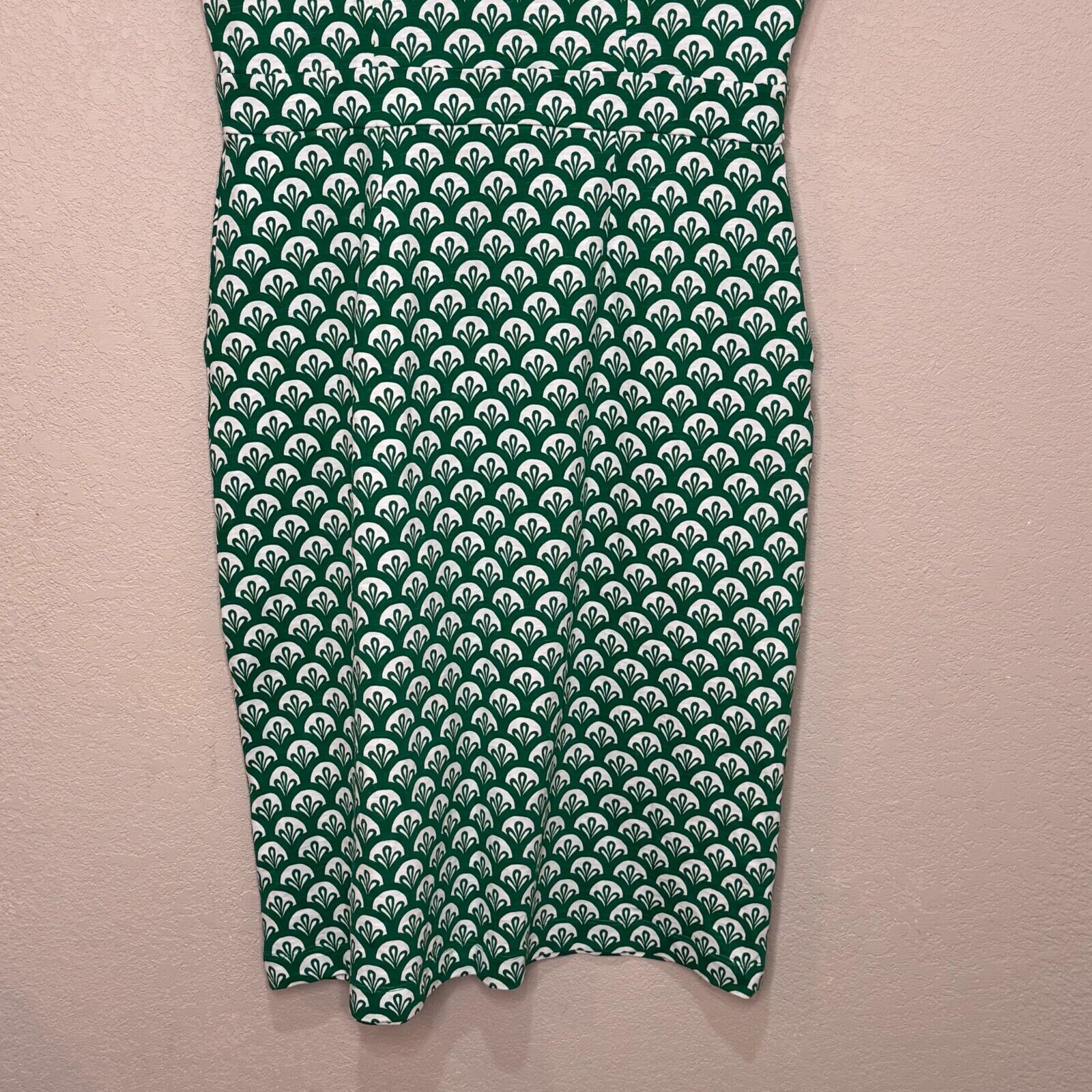 Boden Florrie Floral Jersey Dress Size US 8 L Green Tambourine Foliage Geo NEW