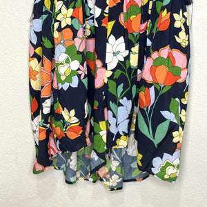 Kate Spade Romper Cover Up Womens Medium Blazer Floral Sleeveless Tassel Dress