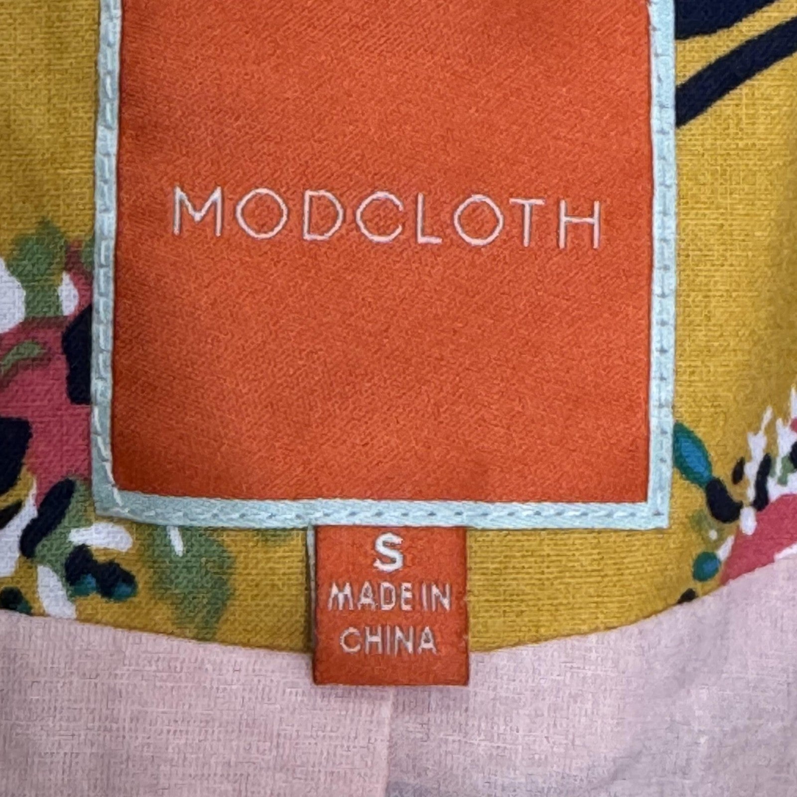 ModCloth Blazer Womens Small Bicycle Floral Print Jacket Single Button Fun