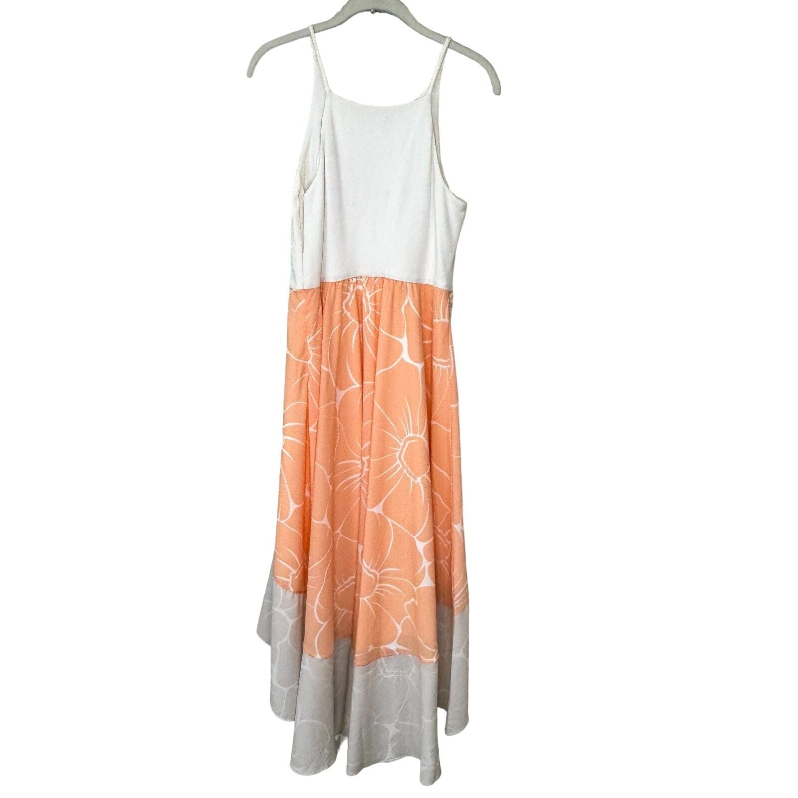 Hutch Anthropologie Peachy Floral Hi-Lo Sleeveless Dress Size Small