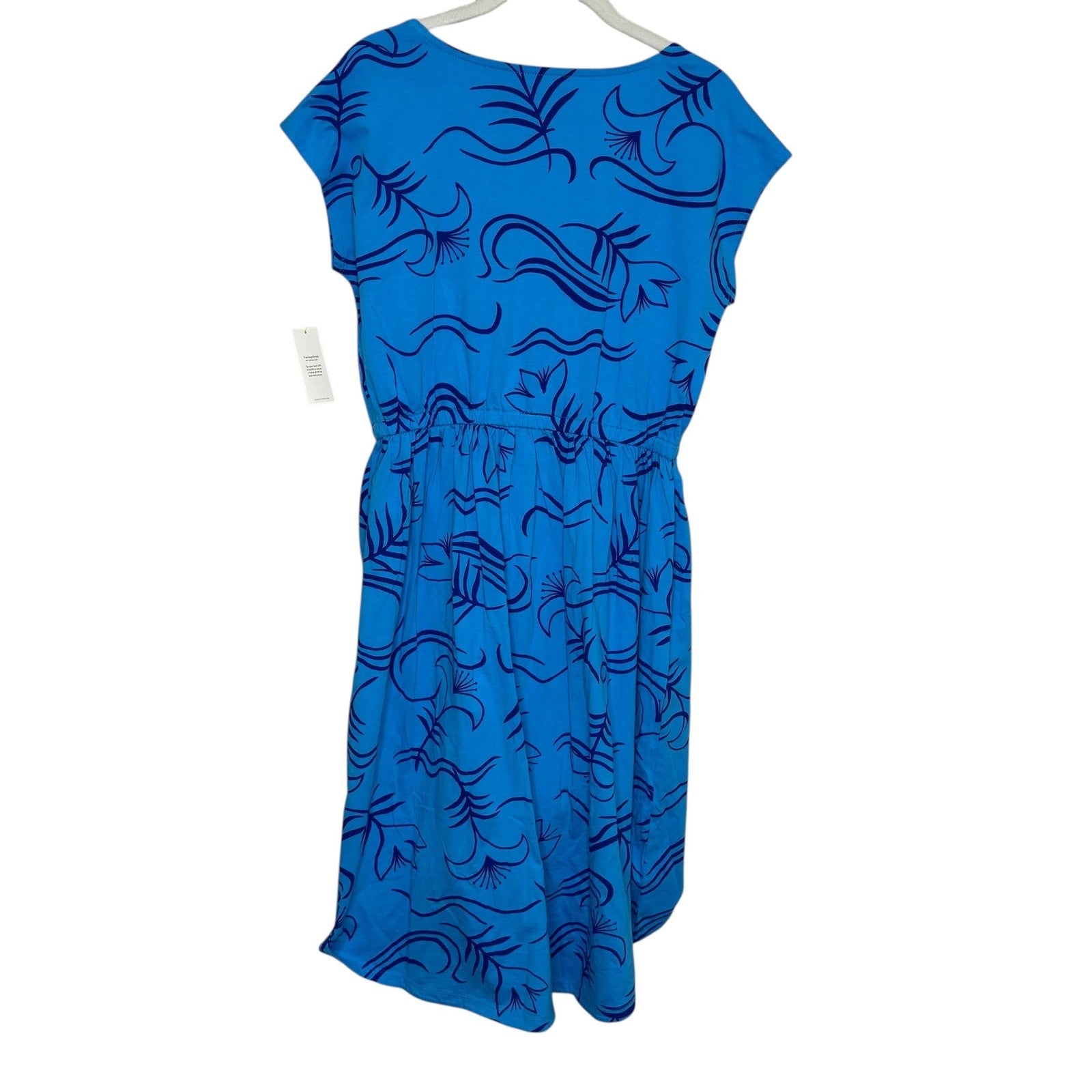 Tea Collection Dress Womens Medium Blue Pottery Floral High Low Mommy & Me